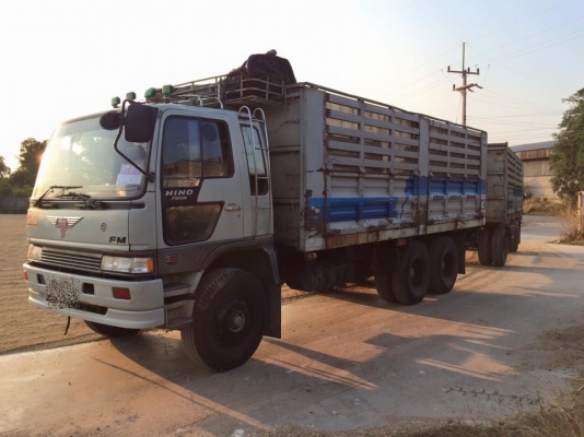 ขายสิบล้อ HINO FM3M 240 ปี39 พ่วงแม่ลูกไม่ดั้มคอกเกษรต  รถสวยพร้อมใช้งาน