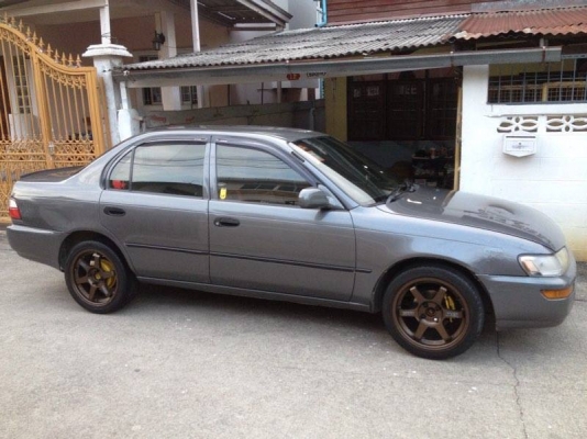 ขายToyota corolla เครือง1500 สีเท่า รถมือเดียวรถบ้านแท้ๆ2ระบบน้ำมัน+แก็ส ลงเล่มเรียบร้อย ประกันภัยชั้น3ทะเบียนเต็ม พร้อมโอน 1 แม็กTE37ขอบ16 ยาง205 45 16 2พวงมาลัยMOMOแท้ 3เบาะBRIDE 1คู่ เบลSparcoสีแดง 4วิทยุJVC cd mp usb พร้อมปลีปรับเสียง ลำโพงJBL ราคา550