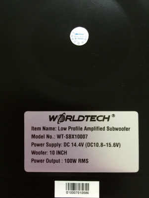 ขาย BASS BOX WORLDTECH WT-SBX10007 10" ขาย BASS BOX WORLDTECH WT-SBX10007 10"