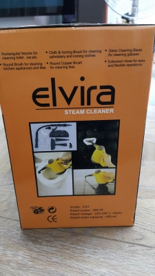 เครื่องทำความสะอาด ระบบไอน้ำ ยี่ห้อ Elvira Steam Cleaner รุ่น C3Y ของใหม่ เครื่องทำความสะอาด ระบบไอน้ำ ยี่ห้อ Elvira Steam Cleaner รุ่น C3Y ของใหม่
