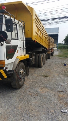 ขายรถพ่วง Mitsubishi turbo TF2,xxx เครื่องเดิม 6D16 turbo-220 แรง กระบะดัมพ์อู่เอสเอ ลูก 2 เพลา ทะเบียนพร้อม