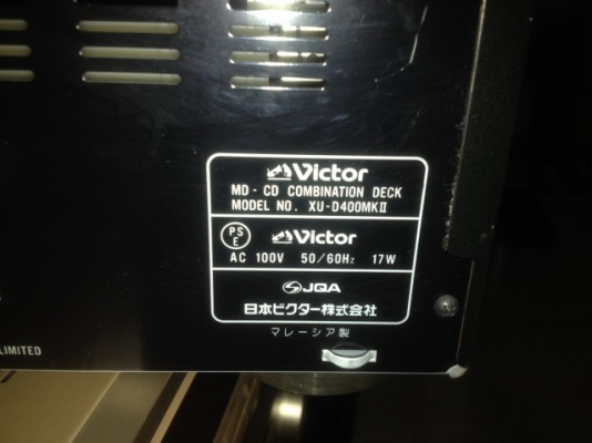 VICTOR  XU D400MK  MD CD เก่าญี่ปุ่นเเท้ใช้ไฟ100V สภาพสวยอ่านดีมาก