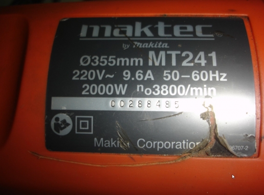 ขายแท่นตัดไฟเบอร์ 14 นิ้ว 2,000 วัตต์ Maktec รุ่น MT241