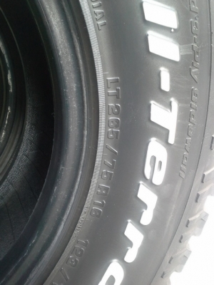 BF All USA. 265/70/16 ปี10 สภาพสวยๆ 1ชุด