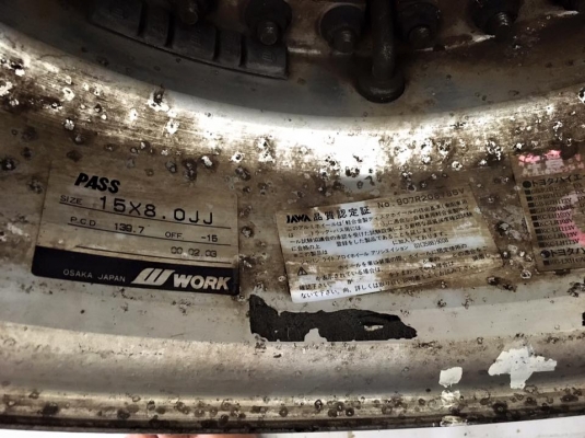 ขายล้อ WORK CRHOME 3 ชิ้นแท้ 15x8 ET-15 6 รูกระบะ ประมูลญี่ปุ่น
