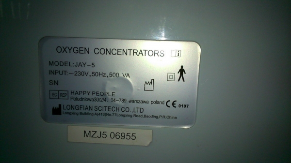 ขายเครื่องผลิตออกซิเจน5ลิตร