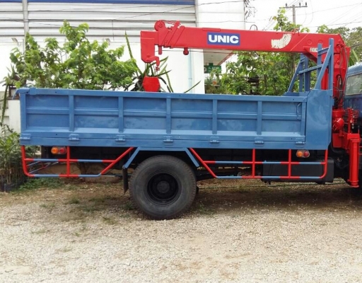 หกล้อ อีซูซุ NPR115 พ.เวอร์ ช่วงล่างใหญ่ หน้า FหลังF เครน3ตัน กะบะเหล็กช่วงยาว 4.50ม  พร้อมใช้ ทะเบียนพร้อมโอน