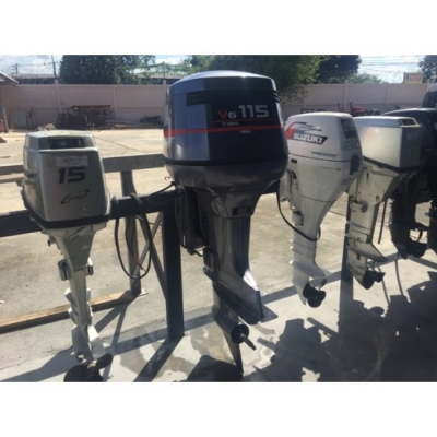 ขายเครื่องยนต์เรือมือสอง Yamaha 115แรงม้า 2จังหวะ 4สูบ ไม่เคยใช้ในไทย