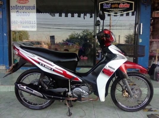 Yamaha Spark 115i (สตาร์ทมือ) รถปี56 สีขาว-แดง สวยๆเครื่องดีครับ