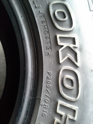 Yokohama AT 265/70/16 ปี13 สภาพสวยๆ 1ชุด
