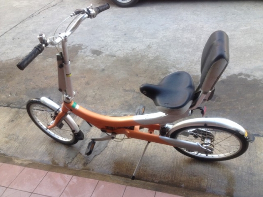 จักรยาน giant revive สีเทา ส้ม ล้อ 20 นิ้วเฟรมมิเนียมเก่าญี่ปุ่นเเท้สภาพตามรูปครับ