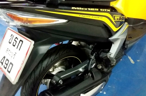 mio125 GTX สีเหลืองดำ ตัวท๊อปล้อแมกซ์ รถเดือน มิ.ย.ปี55 ไมล์ 11xxx โล รถเครื่องดีสีสวย แถม 4 รายการ 22900