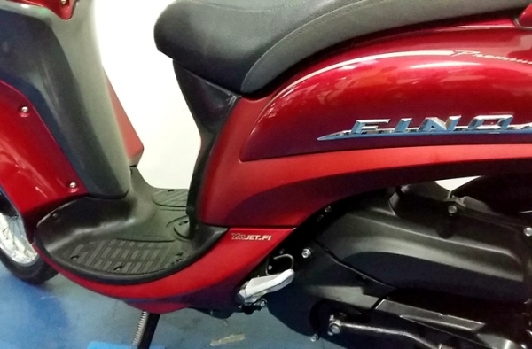 Fino i ลายพรีเมี่ยม สีแดงเทาลายใหม่ เครื่องยนต์ หัวฉีด กระบอกสูบไดอะซิล รถเดือน ก.ย. ปี57 ไมล์ 4 พันโล แถม 4 รายการ 29900