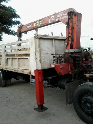 ขายFF180แรงติดเครนUNIC500ท้องปลิง4ปลอก3ชักขาเหลี่ยมยาว7.20เมตร