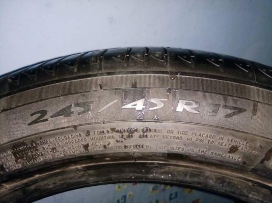 24545R17มิชลินปี14ตัวแพง4เส้นดอกสวยไร้ที่ติน้องๆป้ายแดง