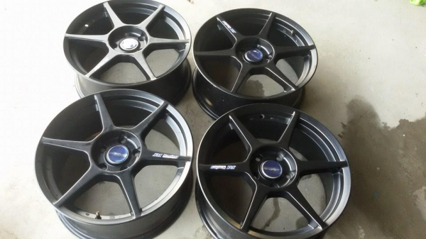 ขายล้อแม็ก P1 17"&times;7" สีดำด้าน สนใจติดต่อ ตาเล็ก ล้อและยาง 081-3747940