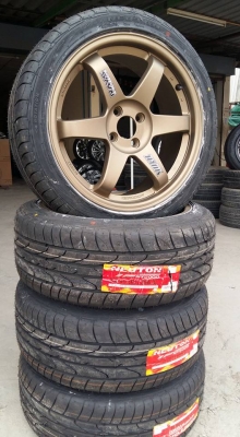 ขายล้อแม็กมือ2 te37sl 17" พร้อมยางใหม่ปี15 สนใจติดต่อ ตาเล็ก ล้อและยาง 081-3747940