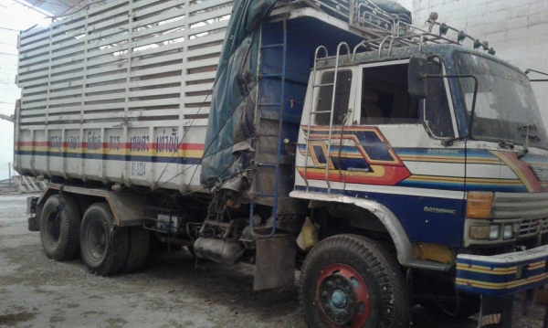 ขาย HINO 227 พ่วงแม่ลูก กระบะเหล็กคอกเกษตรดั๊ม