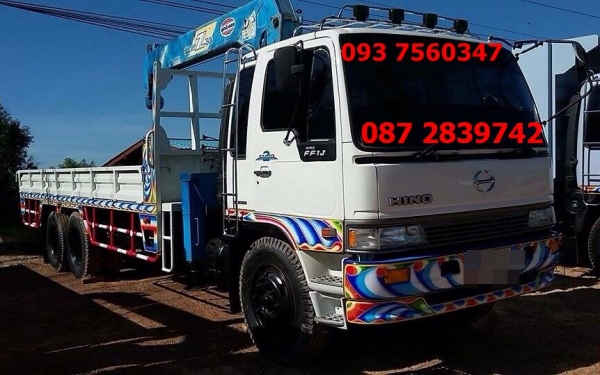 ขายรถบรรทุก 10 ล้อ 1 เพลา ติดเครน TADANO 5 ตัน HINO FL1J  210แรงม้า