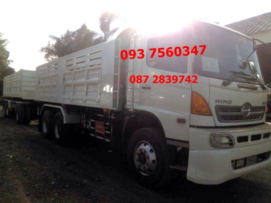 ขายรถดั้มพ์พ่วงแม่-ลูก 3 คาน 22 ล้อ กระบะอู่สหะกิจ HINO 344 แรงม้า ขายรถดั้มพ์พ่วงแม่-ลูก 3 คาน 22 ล้อ กระบะอู่สหะกิจ HINO 344 แรงม้า