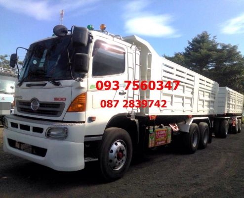 ขายรถดั้มพ์พ่วงแม่-ลูก 3 คาน 22 ล้อ กระบะอู่สหะกิจ HINO 344 แรงม้า