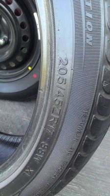 205/45R17 DEESTONE CARRERAS R702 ปี2013 ไม่มีปะ มี 1 เส้น tel.081-427-3941 ไอดีไลน์ autobot107