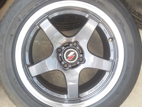 ขายล้อ Project D ขอบ15 4รู100 กว้าง7 ET38 rพร้อมยาง 4  ล้อ