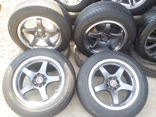 ขายล้อ Project D ขอบ15 4รู100 กว้าง7 ET38 rพร้อมยาง 4  ล้อ