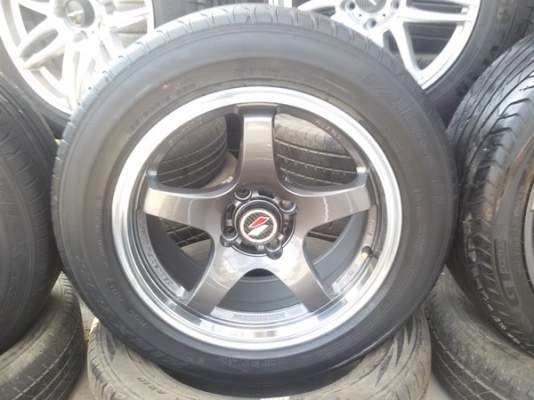 ขายล้อ Project D ขอบ15 4รู100 กว้าง7 ET38 rพร้อมยาง 4  ล้อ