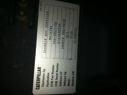 ขายรถแบคโฮ CAT 312 D เอกสารเล่มทะเบียน 2100 ชม.ราคา 1950000