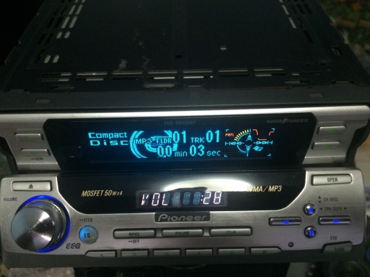 Pioneer DEH-P8450MP รุ่นท็อป 24Bit หน้าไฟฟ้า2ชั้น MP3 CD FMคลื่นไทย EQ12แบน Crossoverในตัว กราฟฟิกหน้าจอ หน้าจอไฟฟ้า สภาพสวย ลูกเล่นเยอะ ปรีเอ้า3ชุด มือ2
