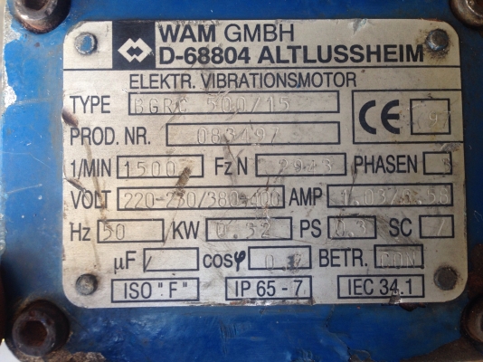 ขายมอเตอร์เขย่า-สั่น WAM 1/2HP. 380V made in Germany สภาพสวยวิ่งนิ่ม สั่นแรง พร้อมใช้งาน(ไม่มีฝาครอบลูกเหวี่ยงครับ) ขายมอเตอร์เขย่า-สั่น WAM 1/2HP. 380V made in Germany สภาพสวยวิ่งนิ่ม สั่นแรง พร้อมใช้งาน(ไม่มีฝาครอบลูกเหวี่ยงครับ)