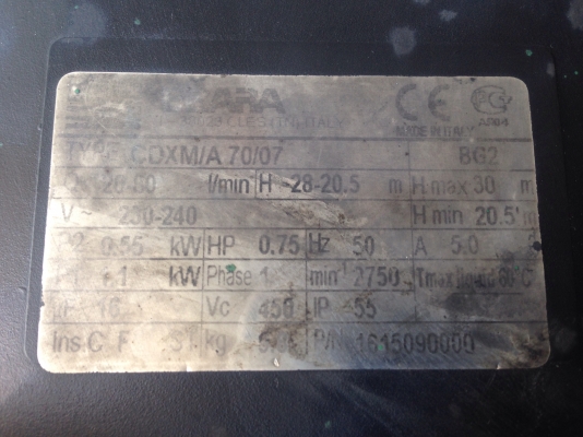 ขายปั้มน้ำหอยโข่งหัวปั้มสแตนเลส Ebara 3/4HP. 220V ไฟบ้าน สภาพสวยเดิมๆวิ่งนิ่ม พร้อมใช้งาน ขายปั้มน้ำหอยโข่งหัวปั้มสแตนเลส Ebara 3/4HP. 220V ไฟบ้าน สภาพสวยเดิมๆวิ่งนิ่ม พร้อมใช้งาน