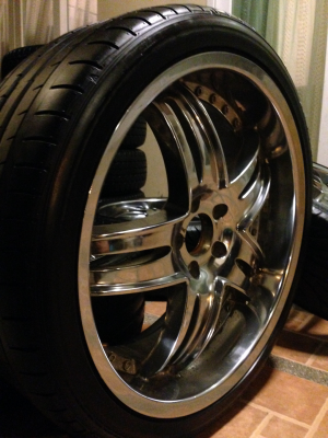 ล้อVIP ขอบ 20 สภาพสวย ไม่เคยซ่อม พร้อมยาง 245 35 20 ปี13 ราคาไม่แพง