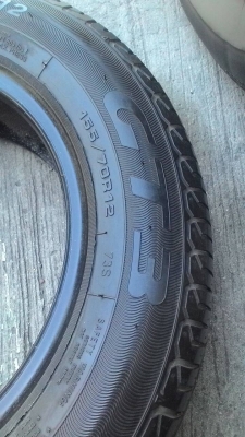 ยางตุ๊กๆ 155/70R12 GOODYEAR GT3 ไม่มีปะ มี 1 เส้น tel.081-427-3941 ไอดีไลน์ autobot107