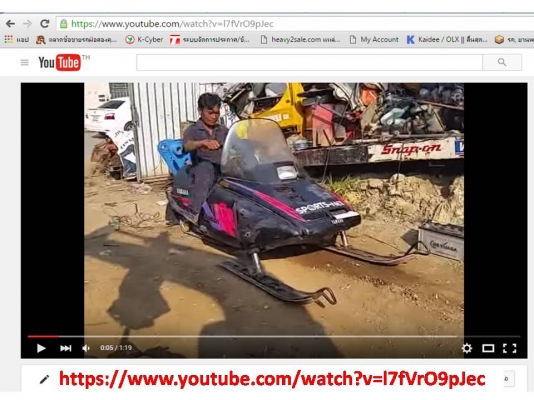 วีดีโอ มอเตอร์ไซด์ สำหรับวิ่งบนหิมะ ป่าชายเลน ชายหาด YAMAHA CS43E มาแล้วครับ