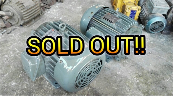 ==== SOLD OUT!! ==== มอเตอร์ TECO 5.5 HP. 1440 RPM. 380V. สภาพสวยสดใหม่เดิมๆวิ่งเงียบพร้อมใช้งาน มีมา 2 ลูก
