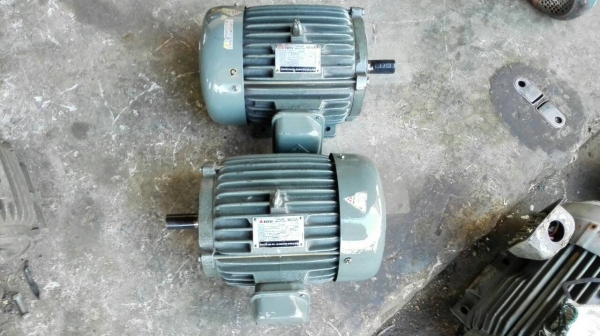 ==== SOLD OUT!! ==== มอเตอร์ TECO 5.5 HP. 1440 RPM. 380V. สภาพสวยสดใหม่เดิมๆวิ่งเงียบพร้อมใช้งาน มีมา 2 ลูก