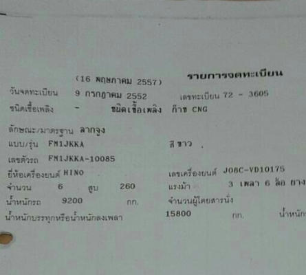 ลูกค้า(จองแล้ว) ครับ หัวลาก ฮีโน่ FM1J 260 ปี52 ซี่รี500 สภาพดีสวยบางเดิม ใช้เชื้อเพลิง 2ระบบ น้ำมัน+ก๊าช รวมโรงงาน เปียนสัณญาเช่าซื้อ รับรถกลับบ้านได้เลย ครับ ลูกค้า(จองแล้ว) ครับ หัวลาก ฮีโน่ FM1J 260 ปี52 ซี่รี500 สภาพดีสวยบางเดิม ใช้เชื้อเพลิง 2ระบบ น้ำมัน+ก๊าช รวมโรงงาน เปียนสัณญาเช่าซื้อ รับรถกลับบ้านได้เลย ครับ