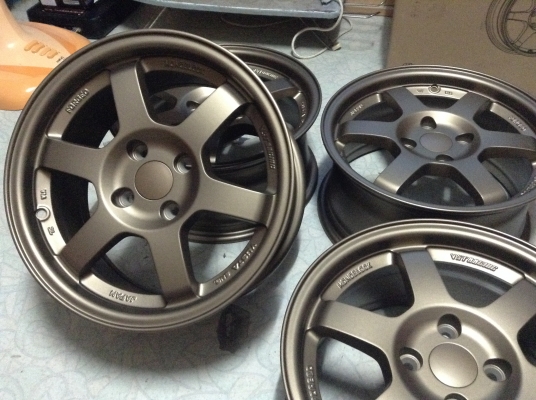 แม็กใหม่มือ1 TE37 ขอบ 15 นิ้ว 4 รู 100 ราคาถูกมีชุดเดียว