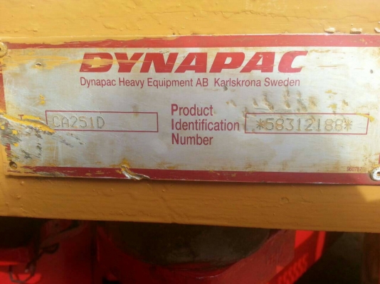 ขายรถบด DYNAPAC CA251D 2 เพลา 2 เปลือก เครื่อง HO7C เอกสารเล่มทะเบียน ราคา 670000