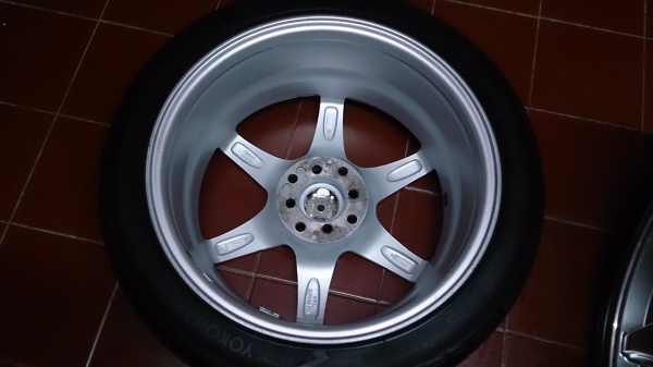 ล้อแม็กซ์ 17กว้าง7 et45 4รู100และ114 ติดยาง Yokohama Adrive R1