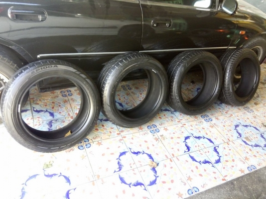 ยางบริดสโตน 185-55-16 ปลายปี 12 สภาพดี 2500 บาท