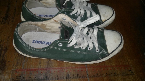 ขายรองเท้า converse หนังแท้ สีเขียว