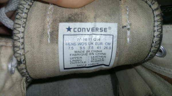 ขายรองเท้า converse หนังแท้ สีเขียว