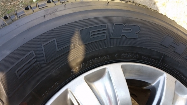 ล้อ toyota ขอบ 16x7 et30 แท้ พร้อมยาง bridgestone 265/70r16