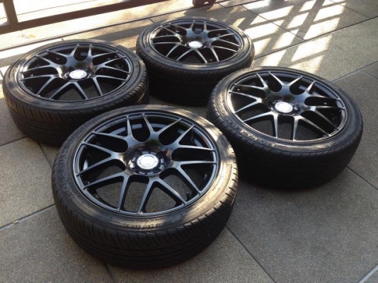 ล้อ HRE ขอบ17 4รู100 สภาพสวย พร้อมยางปี14 ดอกเต็ม ใช้กันยาว ราคาไม่แพง