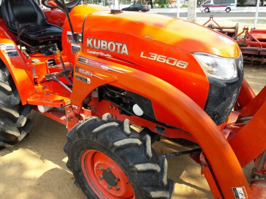 ขายคูโบต้าL3608 พร้อมดันหน้า+โรตารี่ตราช้าง รถใช้งานน้อยสภาพเดิมๆคับ