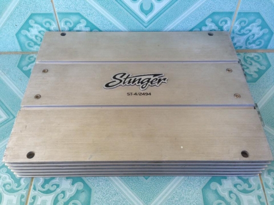 แอมป์2ch STINGER มือสองสภาพดีใช้งานปกติ ขับกลางแหลมเสียงดี ขับเบสได้ ขาย 1450 บาท