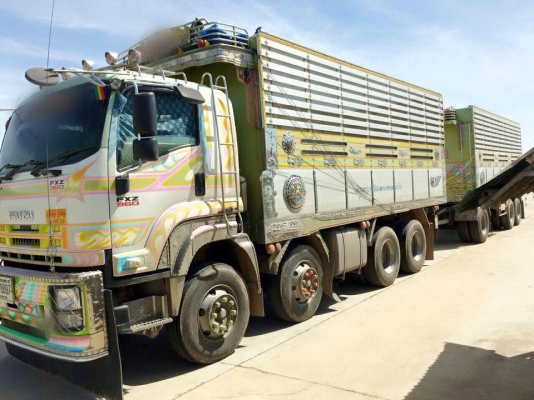 ขายรถสิบล้อ ISUZU DECA FXZ360แรง ปี53พ่วงแม่ลูก ดั้มเนียมคอกเกษตร